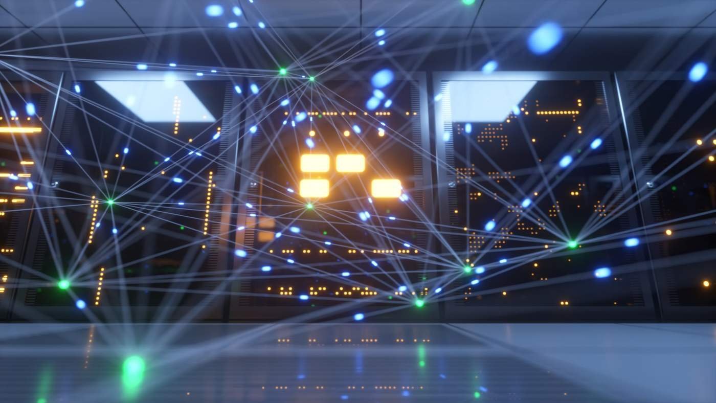 digital-information-travels-through-fiber-optic-cables-through-network-data-servers-glass-panels-server-room-data-center